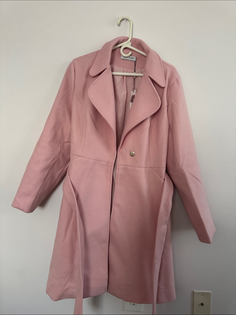 Women’s Blush Pink Belted Trench Coat